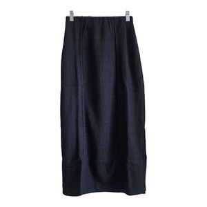 BAND OF THE FREE B.O.G. Women's S Midi Skirt Black Ribbed Elastic Waist NEW